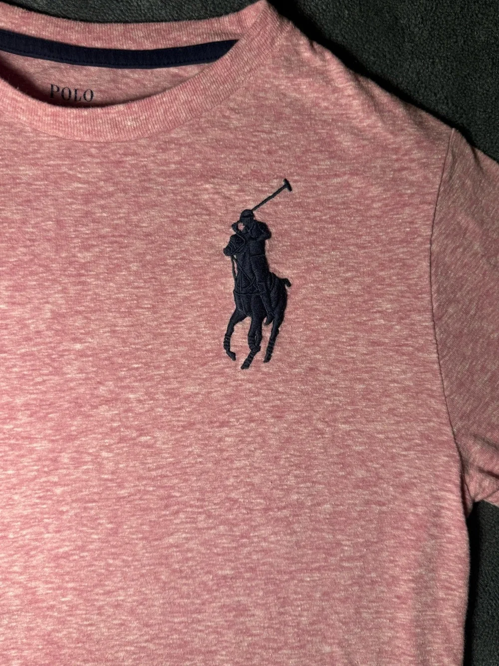 Polo Ralph Lauren Big Pony Short Sleeve T-Shirt Boys 10-12 Pink Red